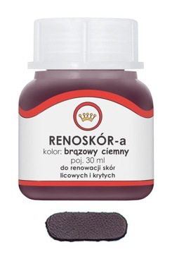RENOSKÓR FARBA LAKIER DO SKÓRY CIEMNY BRĄZ