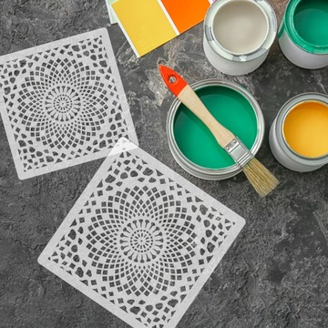 SZABLON MALARSKI do kafelków płytek ALAMO 33x33cm