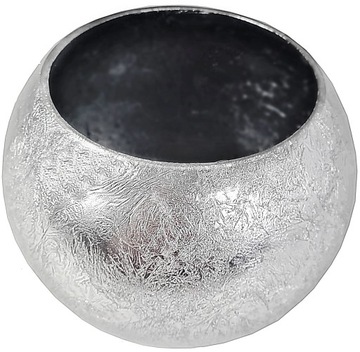 КРЫШКА ДЛЯ ЦВЕТОЧНОГО ВАЗОНА 15 СМ СЕРЕБРЯНЫЙ СТЕКЛЯННЫЙ ЦВЕТОЧНЫЙ ГОРШОК