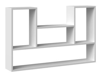 Regał wiszący ścienny półka ozdobna do salonu pokoju 100 x 60 cm BIAŁY