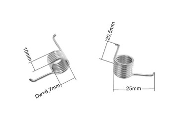 SPRĘŻYNA SKRĘTNA d=1,4 * Dz=11,5 * LEWA - 2szt.