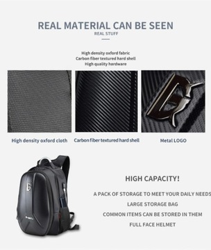 Мотоциклетный рюкзак для ноутбука Ghost Racing, просторный CARBON, розетка для USB-кабеля
