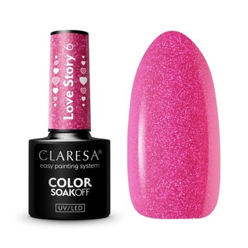 CLARESA lakier hybrydowy LOVE STORY 6 UV/LED 5g
