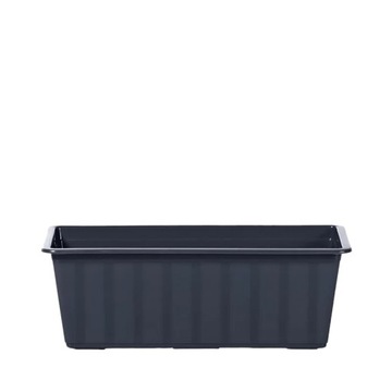 Skrzynka donica doniczka balkonowa plastikowa 50cm is-500 agro antracyt