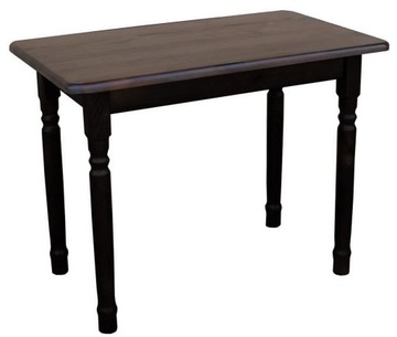 STÓŁ DREWNIANY 120x60 STOLIK KUCHENNY Z KOLOREM DO WYBORU CZARNY + BRĄZ