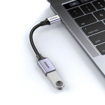 КАБЕЛЬ-переходник UGREEN USB-C (штекер) — USB-A (гнездо) 5 Гбит/с, 0,15 м