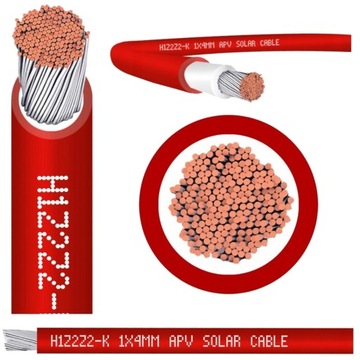 KABEL PRZEWÓD SOLARNY H1Z2Z2-K MC4 CZERWONY 4mm2