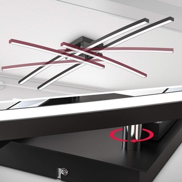 ПОТОЛОЧНЫЙ СВЕТИЛЬНИК - LED 20ВТ - ЧЕРНЫЙ - СПАЛЬНЯ