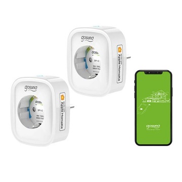 INTELIGENTNE GNIAZDKO SMART WIFI GOSUND 2 SZTUKI 3680W TIMER HOMEKIT 16A