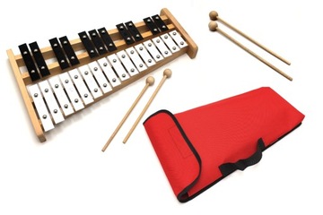 DZWONKI Chromatyczne Cymbałki + Czerwony +4 PAŁKI