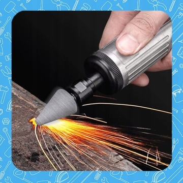 SZLIFIERKA PNEUMATYCZNA PROSTA 1/4 6MM Z AKCESORIAMI WALIZKA + ŚCIERNICE