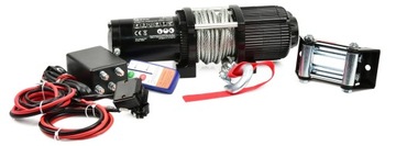 WYCIĄGARKA WCIĄGARKA AKUMULATOROWA do AUTA Quada PŁUGA 12V 4500LBS + PILOT