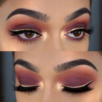 Водостойкие наклейки на двойное веко с блестками