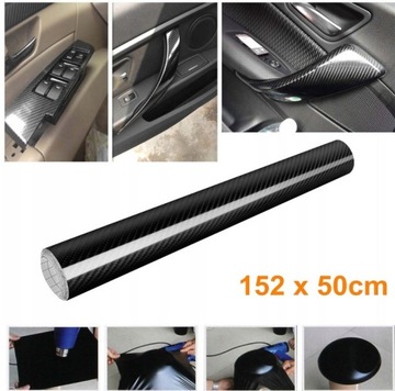 ГЛЯНЦЕВАЯ ПЛЕНКА УГЛЕРОДНОГО ВОЛОКНА ДЛЯ САЛОНА АВТОМОБИЛЯ
