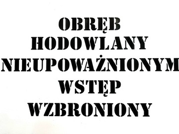 SZABLON Malarski OBRĘB HODOWLANY 30x40cm