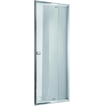 DRZWI PRYSZNICOWE DO WNĘKI 90 CM SZKŁO PRZEZROCZYSTE POWŁOKA PROFILE CHROM