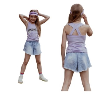 Top dziewczęcy ALL FOR KIDS Wrzos r.152/158 Krk