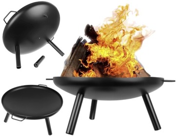 PALENISKO OGRODOWE 70cm GRILL PRZENOŚNY DUŻY