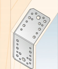 ОТКРЫТЫЙ УГОЛ 135° КРЕПЛЕННЫЙ СОЕДИНИТЕЛЬ 90x90x65 2,5MM KLR