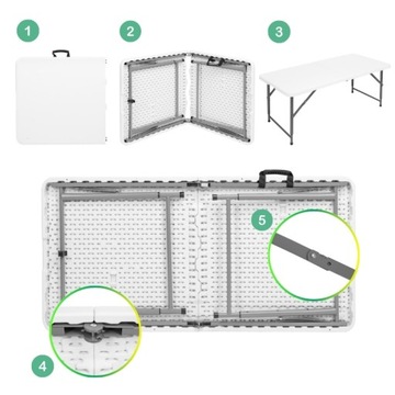 РАСШИРЯЕМЫЙ ТУРИСТИЧЕСКИЙ СТОЛ ДЛЯ ВЕЧЕРИНКИ БАНКЕТНЫЙ ЧЕМОДАН 120см