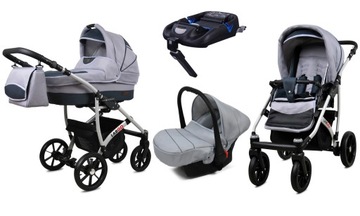 BabyLux Wózek 4w1 dziecięcy Largo + baza ISOFIX