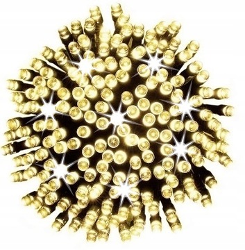 LAMPKI CHOINKOWE 100 LED BIAŁY CIEPŁY STAŁE FLASH BIAŁY CIEPŁY + FLASH HURT