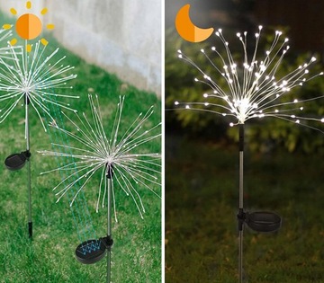 2X СОЛНЕЧНАЯ ЛАМПА ФЕЙЕРВЕРК Одуванчики УКРАШЕНИЕ 150LED