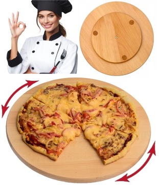 DESKA PATERA OBROTOWA 25 CM DO PIZZY SERÓW SOLIDNA + GRATIS ŁOPATKA !