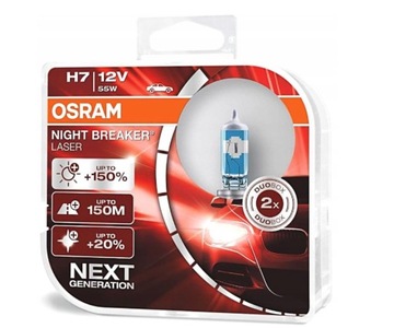 Żarówki OSRAM NIGHTBREAKER Laser +150% H7 DUO