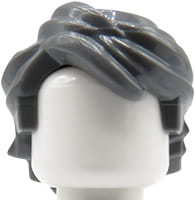LEGO włosy figurki - męskie, siwe, potargane