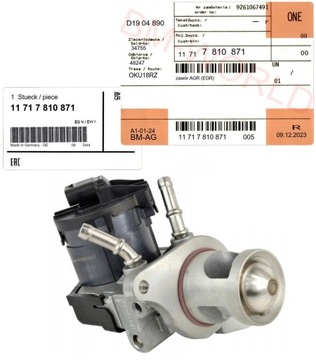 Nowy oryginalny OE BMW zawór AGR EGR BMW X1 X3 X5 F10 F30 E90 z ASO