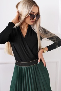 БОДИ ЖЕНСКИЙ, ЭЛЕГАНТНЫЙ, ГЛАДКИЙ, V-ОБРАЗНЫЙ, ЦВЕТ, M/L