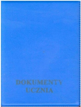 Okładka etui na legitymację niebieska pionowa Biur