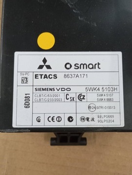 MITSUBISHI COLT CZC CABRIO MODUL ŘÍZENÍ 8637A171