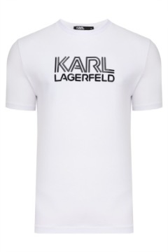 KARL LAGERFELD T-SHIRT KOSZULKA MĘSKA LOGO BIAŁA rozmiar 2XL