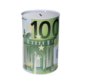 Skarbonka 100 EURO XXL Duża Puszka Wielokrotnego użytku