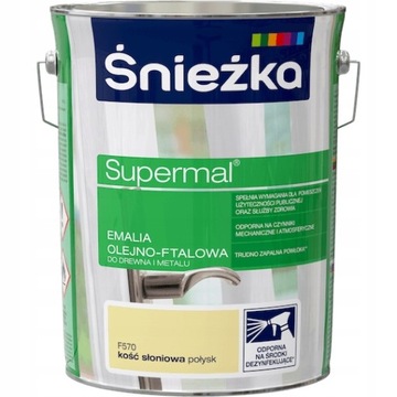 Śnieżka Supermal olejno-ftalowa KOŚĆ SŁONIOWA F570 POŁYSK 5L