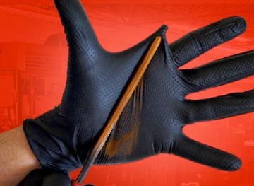 Нитрильные перчатки, черная черная работа с ручкой сильные 100 штук !! Экономический