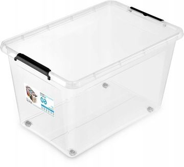 Pojemnik pudło z pokrywką plastik 60 l zamykany