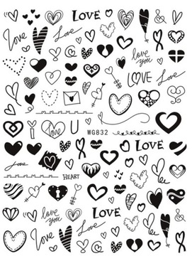 НАКЛЕЙКИ САМОКЛЕЯЩИЕСЯ НАКЛЕЙКИ СЕРДЕЧКИ СЕРДЦЕ ЛЮБОВЬ ДЕНЬ СВЯТОГО ВАЛЕНТИНА WG832