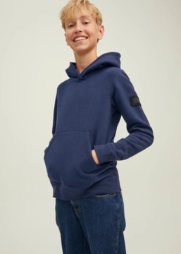 JACK & JONES Ciepła bluza chłopięca z kapturem roz 140 cm