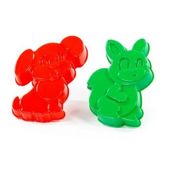 ZESTAW DO PIASKU FOREMKI 2SZT ZWIERZĘTA POLESIE