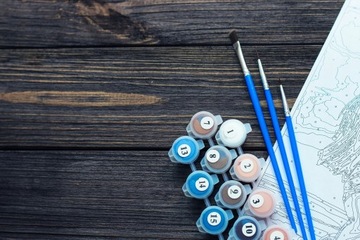 КАРТИНА ПО ЦИФРАМ ДЛЯ ДЕТЕЙ В РАМКЕ 40х50