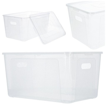 Organizer przezroczysty pojemnik 17l plastikowy box pudełko z pokrywą