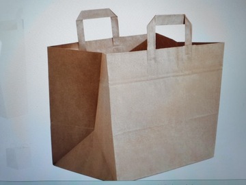 TORBA PAPIEROWA EKO CATERING 320X220X245 50szt