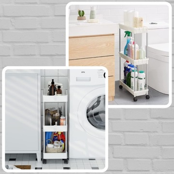 МОБИЛЬНЫЙ ШКАФ НА КОЛЕСАХ ПОЛКА ДЛЯ ВАННОЙ ПОЛКИ