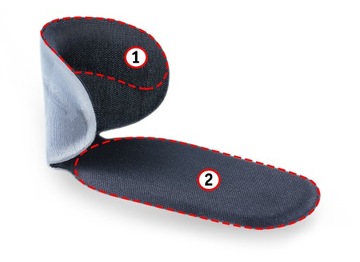 Подпяточники для обуви 2в1, мягкие, легкие, подушечки для болей в пятках, черные.