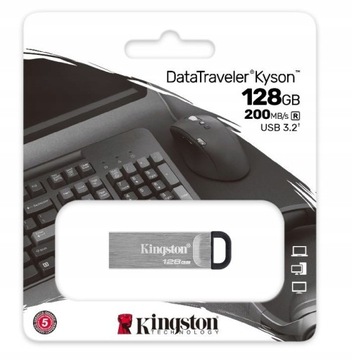 Флэш-накопитель KINGSTON (USB-память) KINGSTON 128 ГБ Серебристый и черный