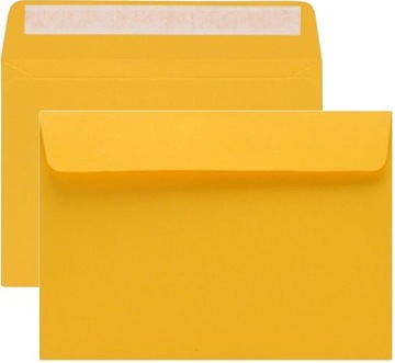 KOPERTA ŻÓŁTA KOPERTY C6 10x15 cm OZBDOBNE DO ZAPROSZEŃ