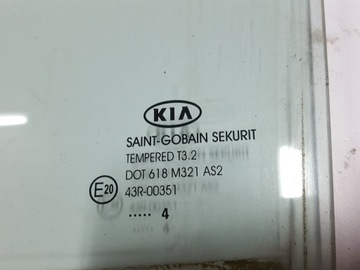 KIA SPORTAGE 3 III 14R SKLO (OKNO) DVEŘE LEVÝ ZADNÍ